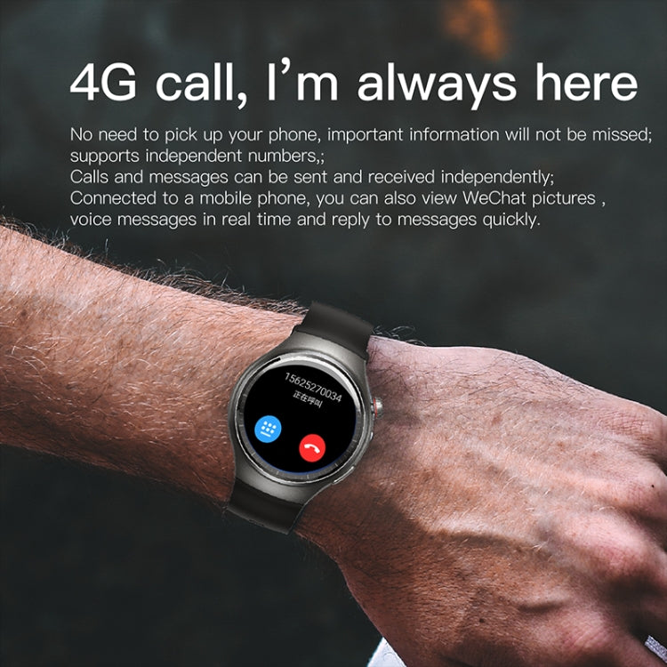 LEMFO DM80 1.43 inch AMOLED Round Screen Smart Watch Android 8.1, Specification:2GB+16GB(Black)