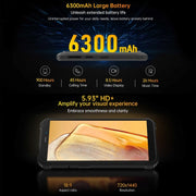 Oukitel WP32, 4GB+128GB, IP68/IP69K, 5.93 inch Android 13 Unisoc Tiger T606 Octa-core, NFC, OTG, Network: 4G(Orange)