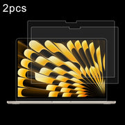 For Macbook Air 15.3 2023/2024/2025 2pcs 0.26mm 9H Surface Hardness Explosion-proof Tempered Glass Film