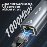 Yesido HB26 2 in 1 USB+USB-C/Type-C to Ethernet Adapter(Grey)