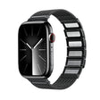 For Apple Watch Series 7 41mm Magnetic Clasp Braided Chain Stainless Steel Watch Band(Black) - free shipping - PMC TechLife - Order now!