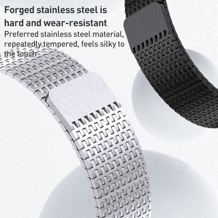 For Apple Watch 38mm Milanese Loop Magnetic Clasp Stainless Steel Watch Band(Gold)