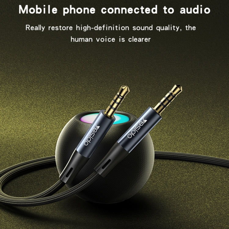 Yesido YAU43 3.5mm to 3.5mm AUX Audio Adapter Cable, Length: 1m(Black)