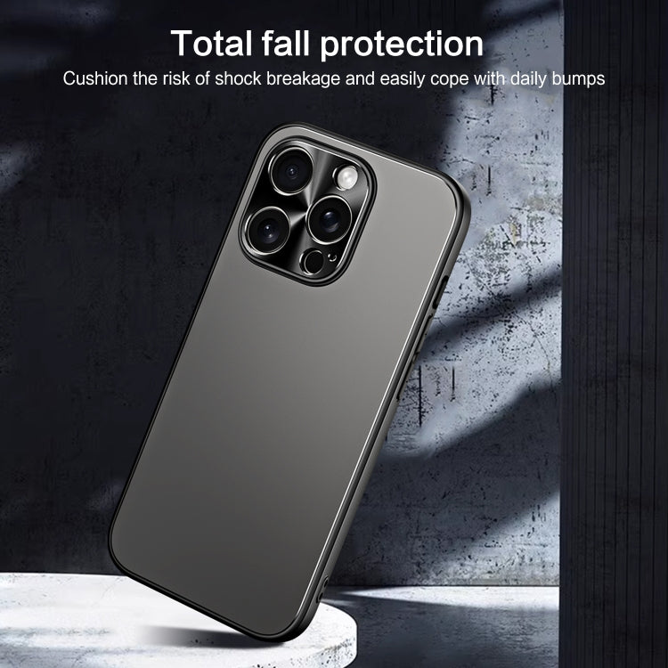 For iPhone 13 Pro R-JUST RJ-61 Electroplating Frosted TPU + PC Phone Case(Blue)