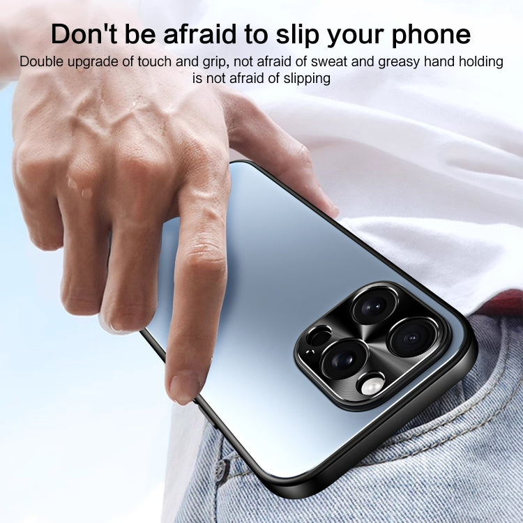 For iPhone 14 Pro Max R-JUST RJ-61 Electroplating Frosted TPU + PC Phone Case(Grey)