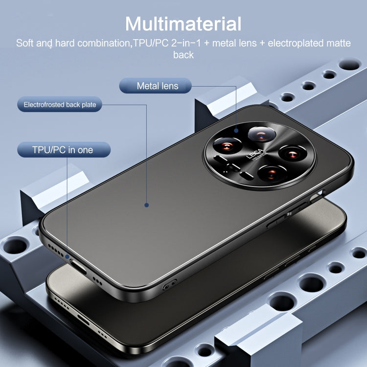 For Xiaomi 14 Ultra R-JUST RJ-61 Electroplating Frosted TPU + PC Phone Case(Grey)
