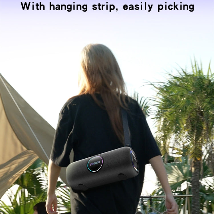 Yesido YSW21 Outdoor Portable Wireless Bluetooth Speaker with Microphone(Black)