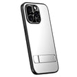 For iPhone 12 Pro Max R-JUST RJ-61 Electroplating Frosted TPU + PC Phone Case with Holder(Silver) - iPhone 12 Pro Max Cases by R-JUST | Online Shopping South Africa | PMC TechLife
