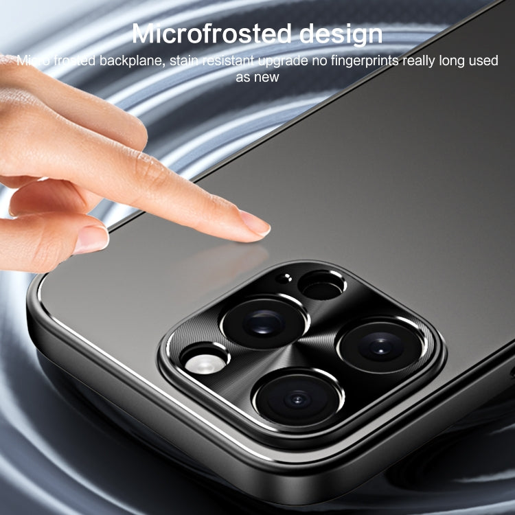 For iPhone 14 Plus R-JUST RJ-61 Electroplating Frosted TPU + PC Phone Case with Holder(Silver)