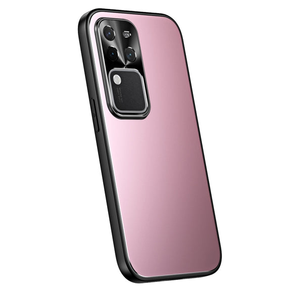 For vivo S18 Pro R-JUST RJ-61 Electroplating Frosted TPU + PC Phone Case(Pink)