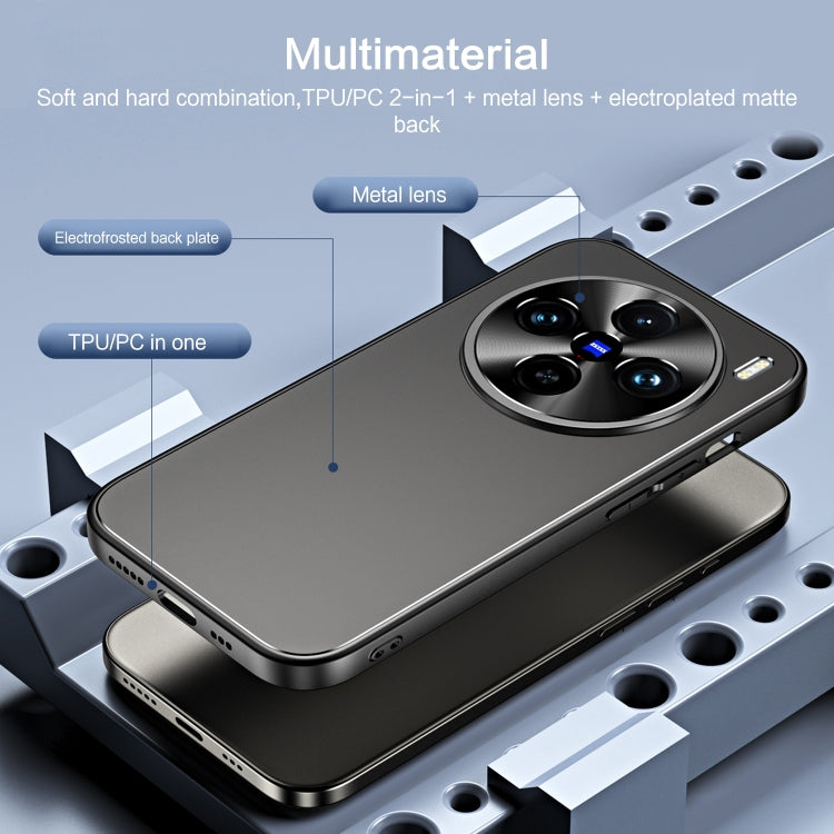 For vivo X100 / X100 Pro R-JUST RJ-61 Electroplating Frosted TPU + PC Phone Case(Grey)