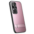 For vivo S18 Pro R-JUST RJ-61 Electroplating Frosted TPU + PC Phone Case with Holder(Pink) - vivo Cases by R-JUST | Online Shopping South Africa | PMC TechLife | Buy Now Pay Later Mobicred