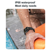 HD12 1.75 inch IP68 Water-resistant Smart Watch, Support Blood Oxygen Monitoring(Black)
