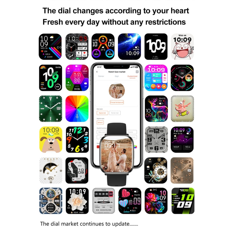 HD12 1.75 inch IP68 Water-resistant Smart Watch, Support Blood Oxygen Monitoring(Pink)