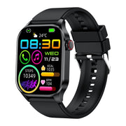 T98 2.04 inch IP68 Water-resistant Bluetooth Call Smart Watch, Support Blood Oxygen Monitoring(Black)