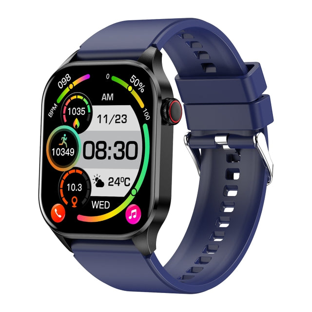 T98 2.04 inch IP68 Water-resistant Bluetooth Call Smart Watch, Support Blood Oxygen Monitoring(Blue)