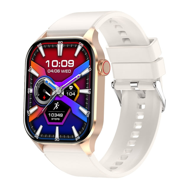 T98 2.04 inch IP68 Water-resistant Bluetooth Call Smart Watch, Support Blood Oxygen Monitoring(Beige)