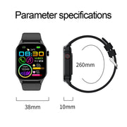 T98 2.04 inch IP68 Water-resistant Bluetooth Call Smart Watch, Support Blood Oxygen Monitoring(Black)