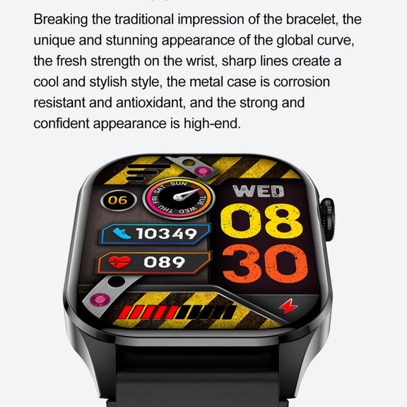 T98 2.04 inch IP68 Water-resistant Bluetooth Call Smart Watch, Support Blood Oxygen Monitoring(Blue)