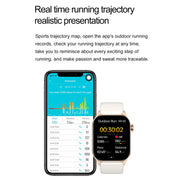 T98 2.04 inch IP68 Water-resistant Bluetooth Call Smart Watch, Support Blood Oxygen Monitoring(Blue)