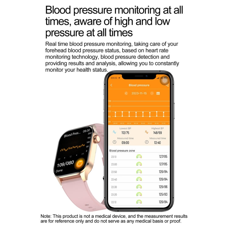 T98 2.04 inch IP68 Water-resistant Bluetooth Call Smart Watch, Support Blood Oxygen Monitoring(Blue)