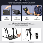 For Ulefone Armor Pad 2 Ulefone 4 in 1 Multi-purpose Tablet Carry Case(Black)