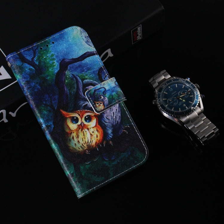 For Google Pixel 9 Pro Coloured Drawing Flip Leather Phone Case(Oil Painting Owl)