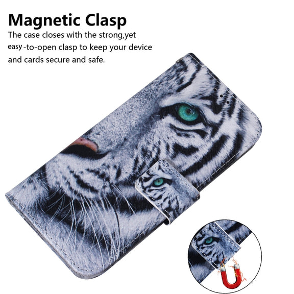 For Google Pixel 9 Pro Coloured Drawing Flip Leather Phone Case(Tiger)
