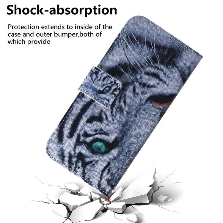 For Google Pixel 9 Pro Coloured Drawing Flip Leather Phone Case(Tiger)