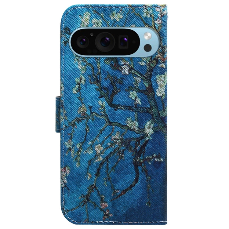 For Google Pixel 9 Pro Coloured Drawing Flip Leather Phone Case(Apricot)