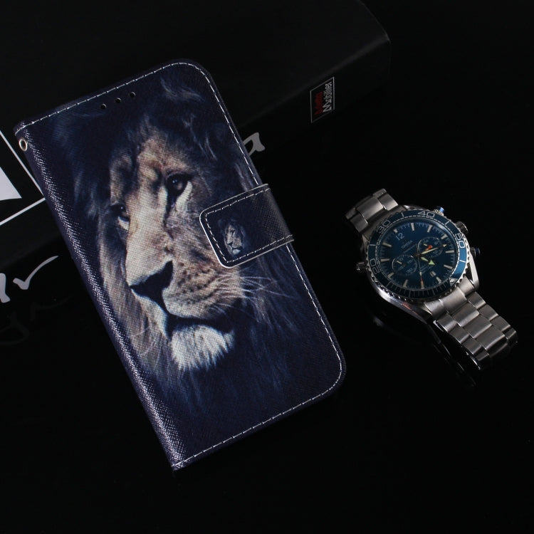 For Google Pixel 9 Pro Coloured Drawing Flip Leather Phone Case(Lion)