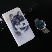 For Google Pixel 9 Coloured Drawing Flip Leather Phone Case(White Wolf)