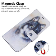 For Google Pixel 9 Coloured Drawing Flip Leather Phone Case(White Wolf)