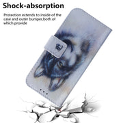 For Google Pixel 9 Coloured Drawing Flip Leather Phone Case(White Wolf)