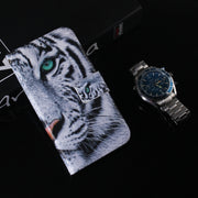 For Google Pixel 9 Coloured Drawing Flip Leather Phone Case(Tiger)