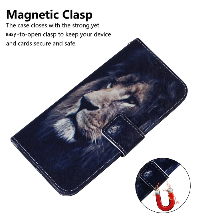 For Google Pixel 9 Coloured Drawing Flip Leather Phone Case(Lion)