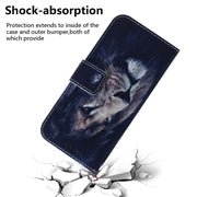 For Google Pixel 9 Coloured Drawing Flip Leather Phone Case(Lion)