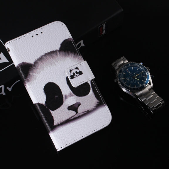 For Google Pixel 9 Coloured Drawing Flip Leather Phone Case(Panda)