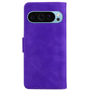 For Google Pixel 9 Pro Skin Feel Pure Color Flip Leather Phone Case(Purple)