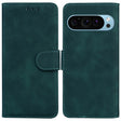 For Google Pixel 9 Pro Skin Feel Pure Color Flip Leather Phone Case(Green) - Google Cases by PMC TechLife | Online Shopping South Africa | PMC TechLife | Buy Now Pay Later Mobicred