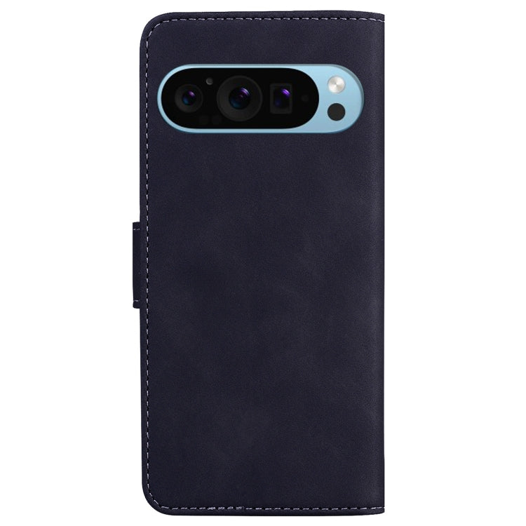 For Google Pixel 9 Pro Skin Feel Pure Color Flip Leather Phone Case(Black)
