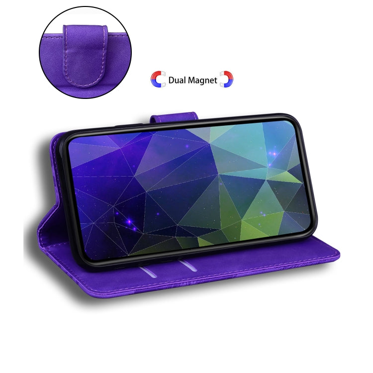 For Google Pixel 9 Skin Feel Pure Color Flip Leather Phone Case(Purple)