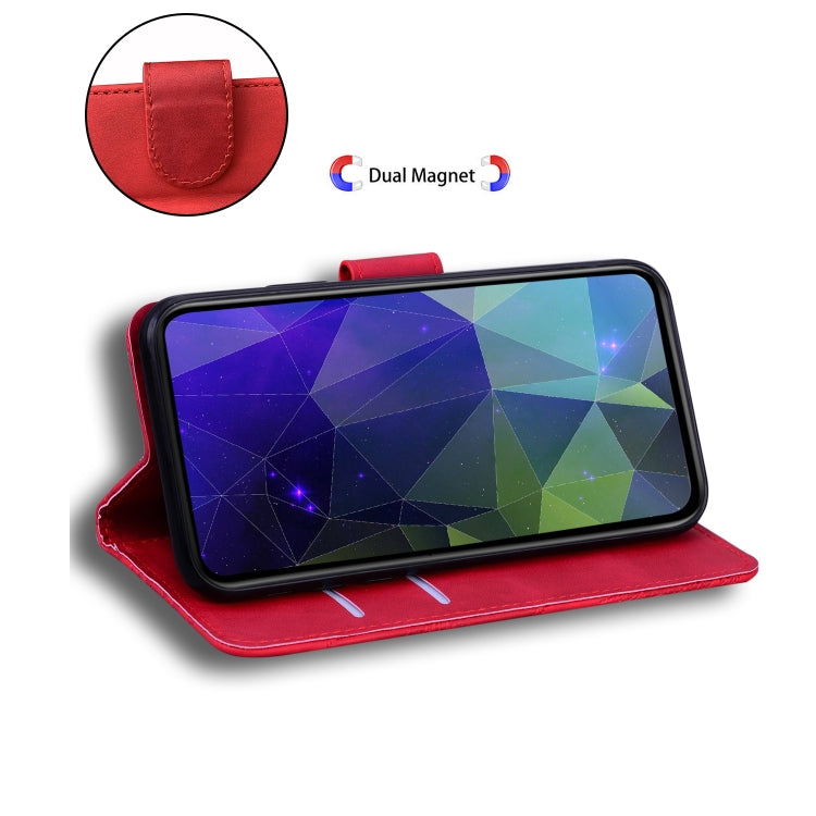 For Google Pixel 9 Skin Feel Pure Color Flip Leather Phone Case(Red)