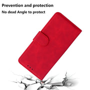 For Google Pixel 9 Skin Feel Pure Color Flip Leather Phone Case(Red)