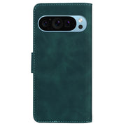 For Google Pixel 9 Skin Feel Pure Color Flip Leather Phone Case(Green)