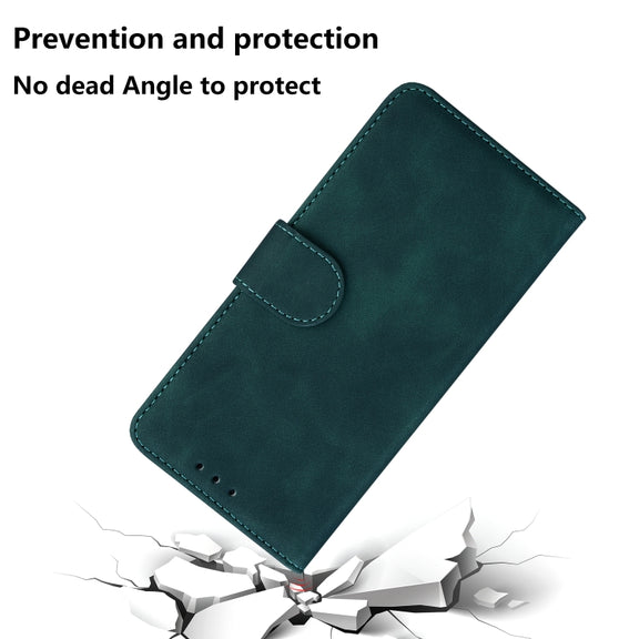 For Google Pixel 9 Skin Feel Pure Color Flip Leather Phone Case(Green)
