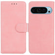 For Google Pixel 9 Skin Feel Pure Color Flip Leather Phone Case(Pink) - Google Cases by PMC TechLife | Online Shopping South Africa | PMC TechLife | Buy Now Pay Later Mobicred