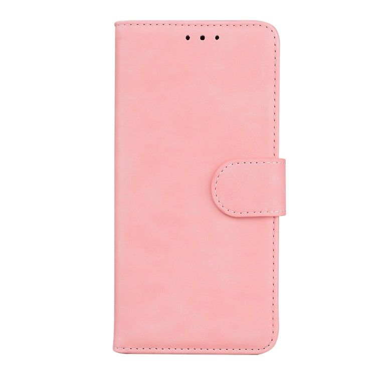 For Google Pixel 9 Skin Feel Pure Color Flip Leather Phone Case(Pink)