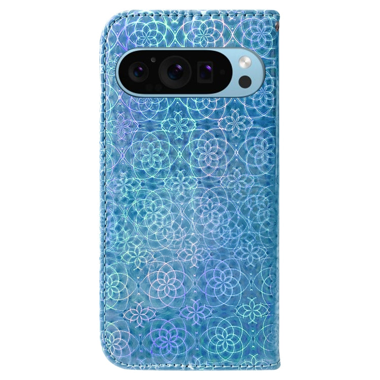 For Google Pixel 9 Colorful Magnetic Buckle Leather Phone Case(Blue)