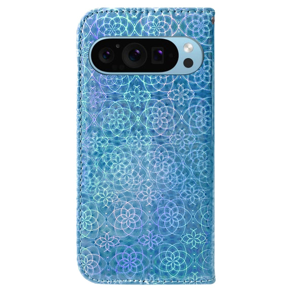 For Google Pixel 9 Colorful Magnetic Buckle Leather Phone Case(Blue)